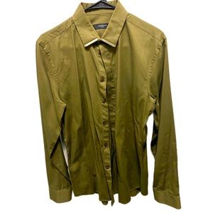 Givenchy Men’s Olive Green Dress Shirt with Metal Details